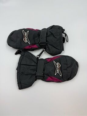 Skidoo Team Youth Kid Mittens Black Purple Size 10-12